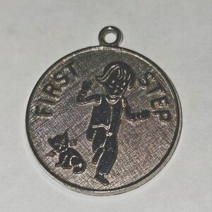Vintage Sterling silver Gerber Baby's first step . Charm